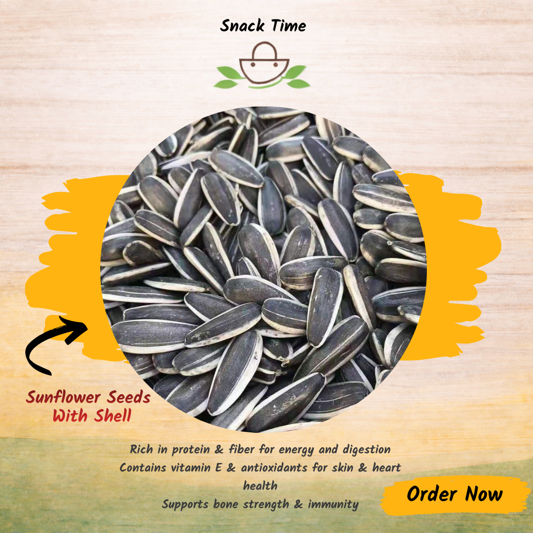 Sunflower Seeds (With Shell) – Natural & Crunchy Snack