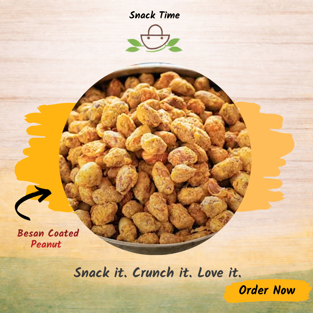 Besan Coated (Masala) Peanuts Crunchy Spicy | Snack Time