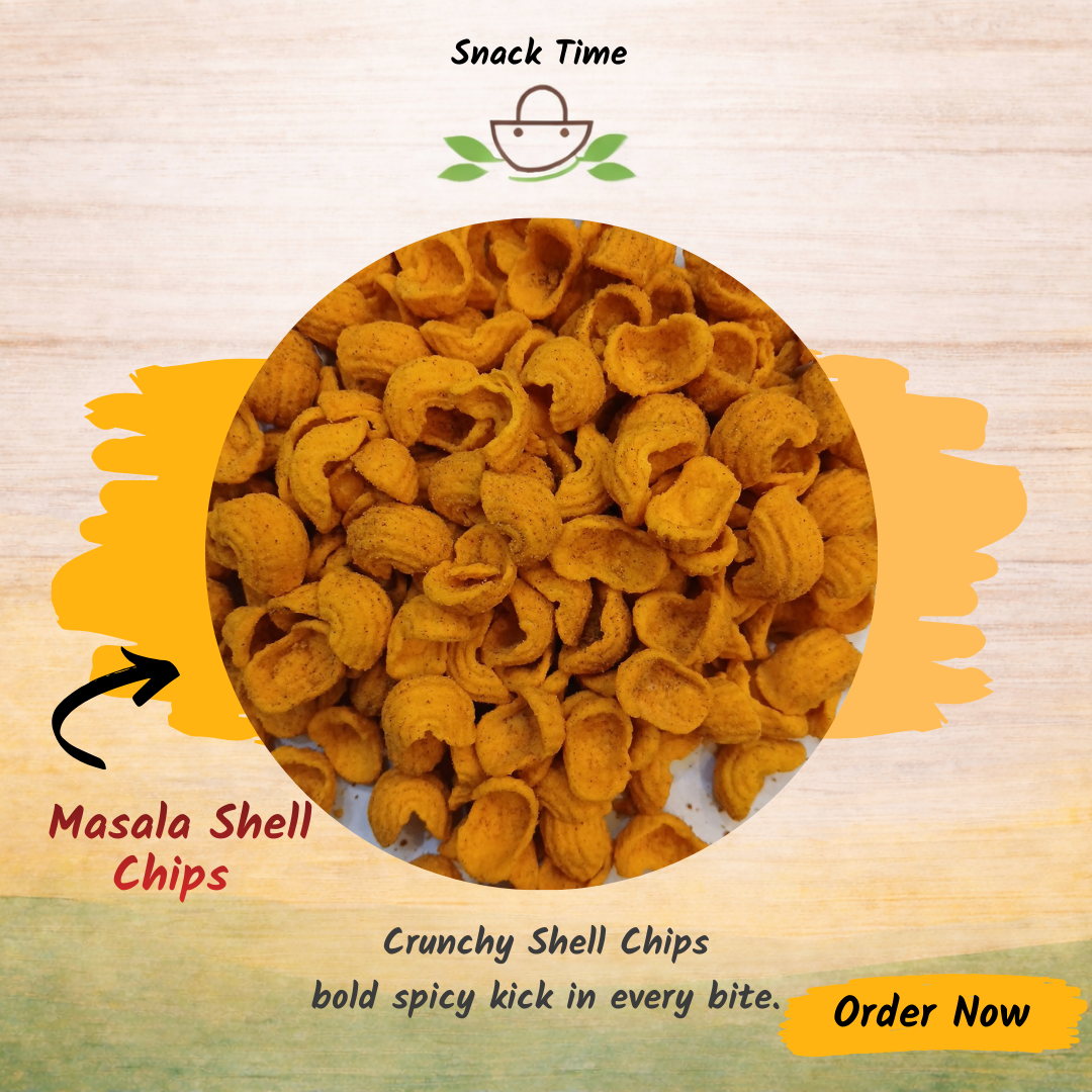 Masala Shell Chips | Crispy Spicy Shell Shaped Snack