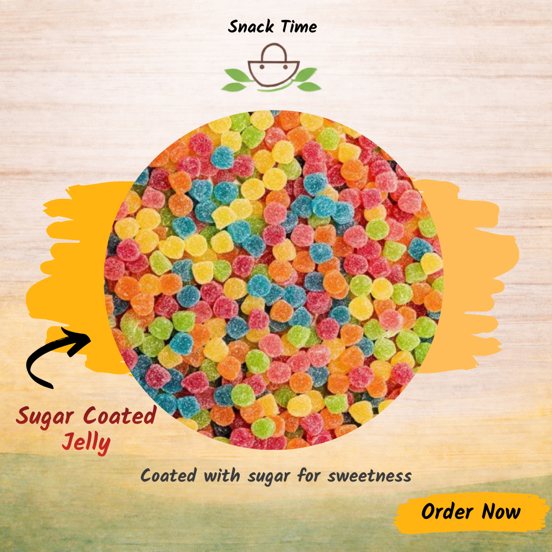 Sugar-Coated Jelly Candy | Sweet & Chewy Fruit-Flavored Candy | Kids Favorite Snack