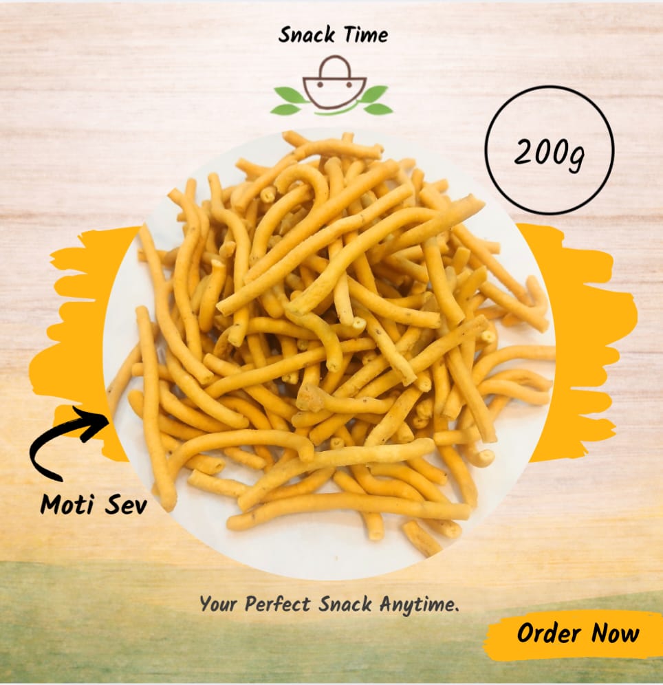 Moti Sev – Thick & Crunchy Gram Flour Sev | Snack Time