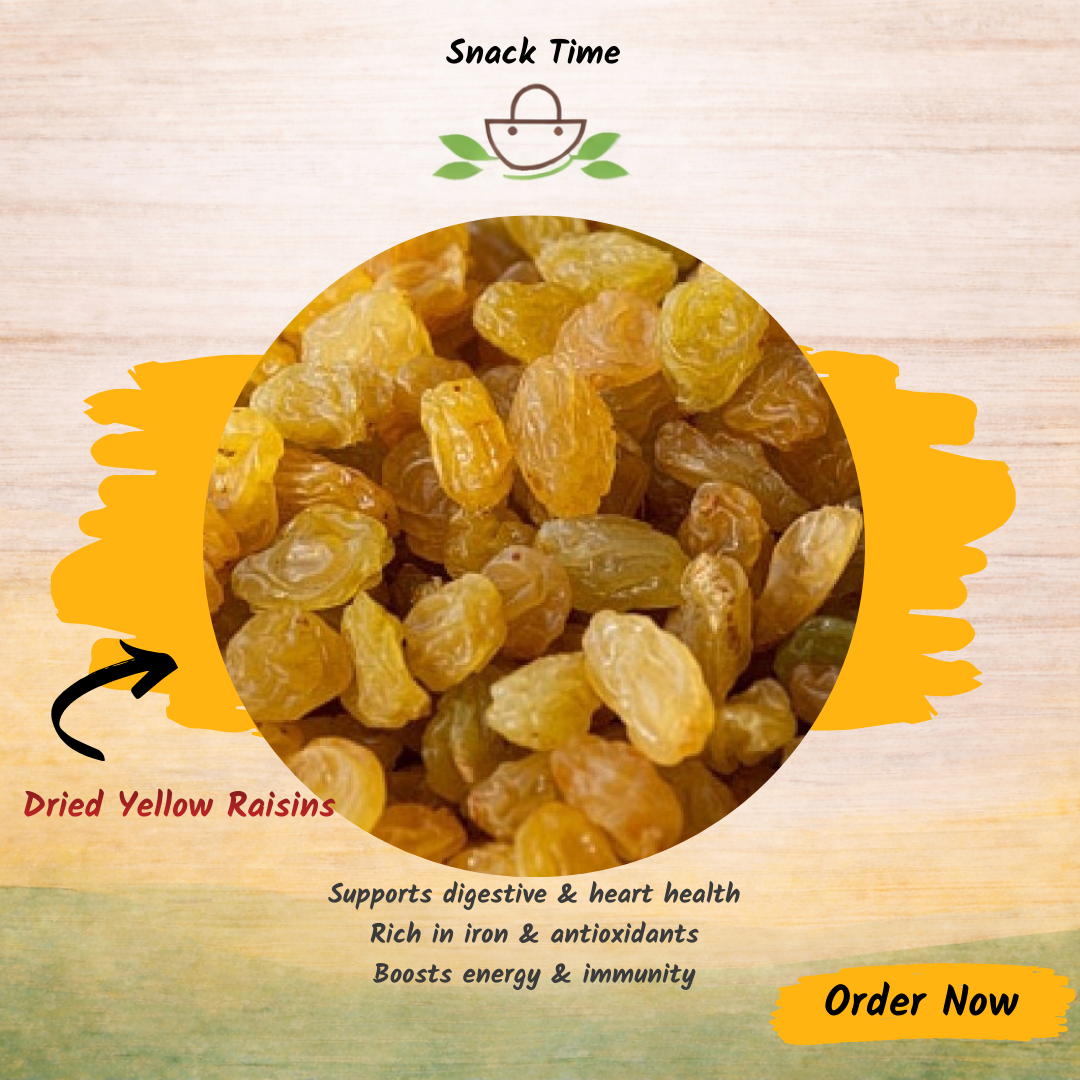 Yellow Raisins – Sweet, Soft & Naturally Dried