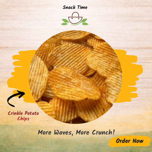 Spicy Crinkle Potato Chips – Extra Crunchy Wavy Chips | Snack Time