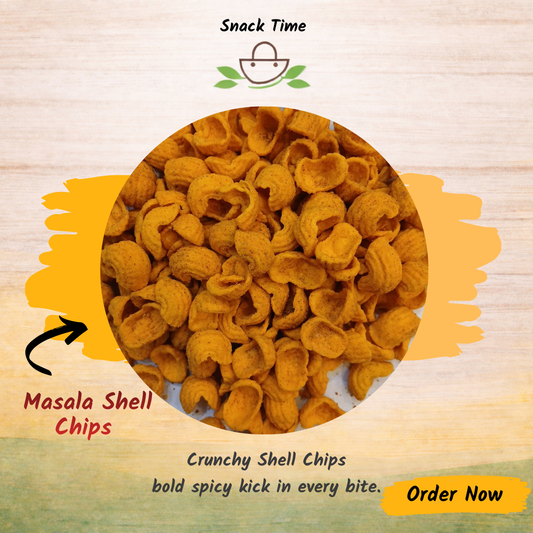 Masala Shell Chips | Crispy Spicy Shell Shaped Snack